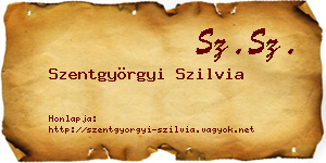 Szentgyörgyi Szilvia névjegykártya